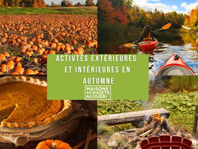 Activités à faire à l'intérieur et à l'extérieur en automne